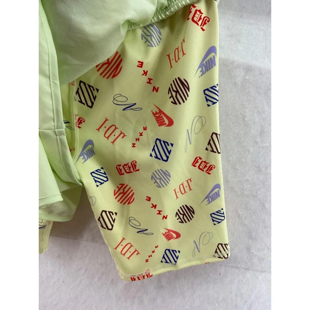 NWT Nike Shorts Girls Large Dri-FIT Tempo 2-in-1 Mongram Running Lime Ice $32.00